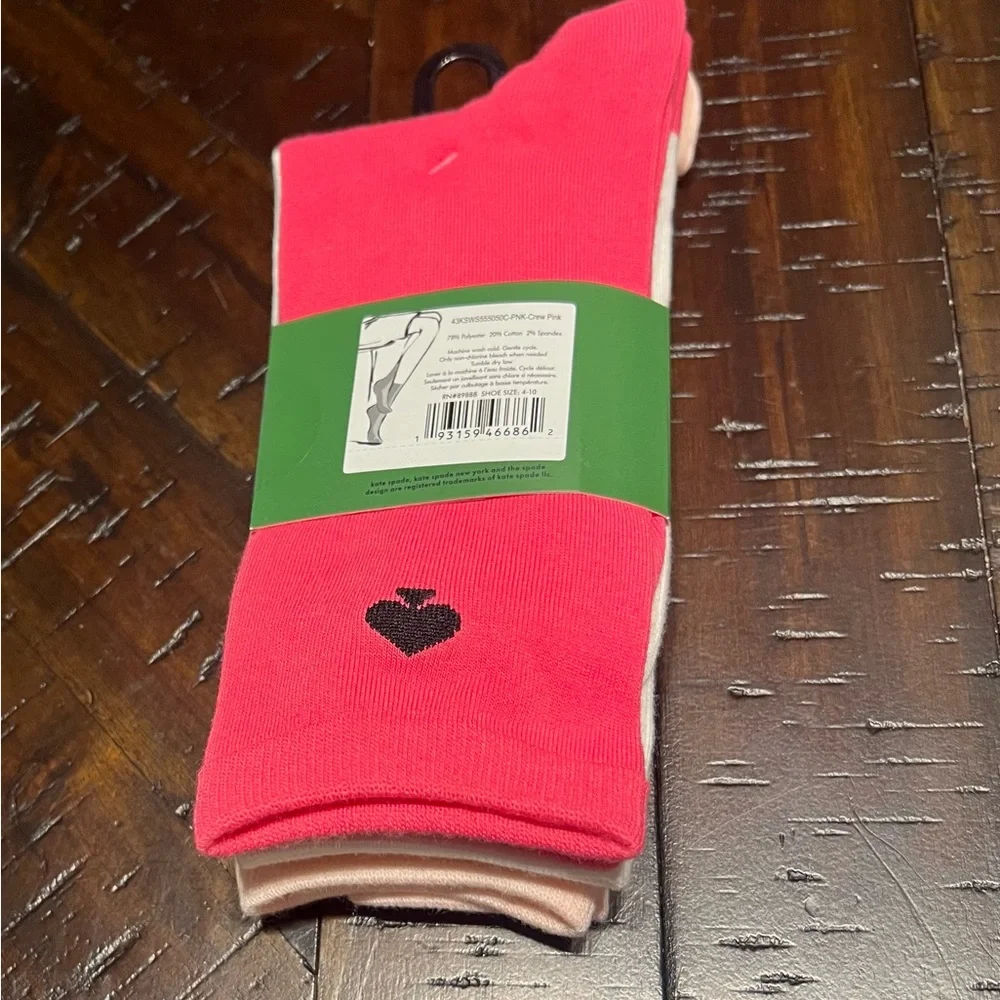 Kate Spade New York Women’s Festive Decorative Cotton Blend Crew Socks 3 Pack